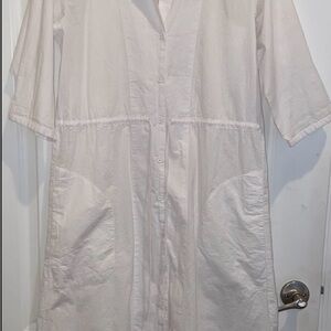 White Button-Up Dress